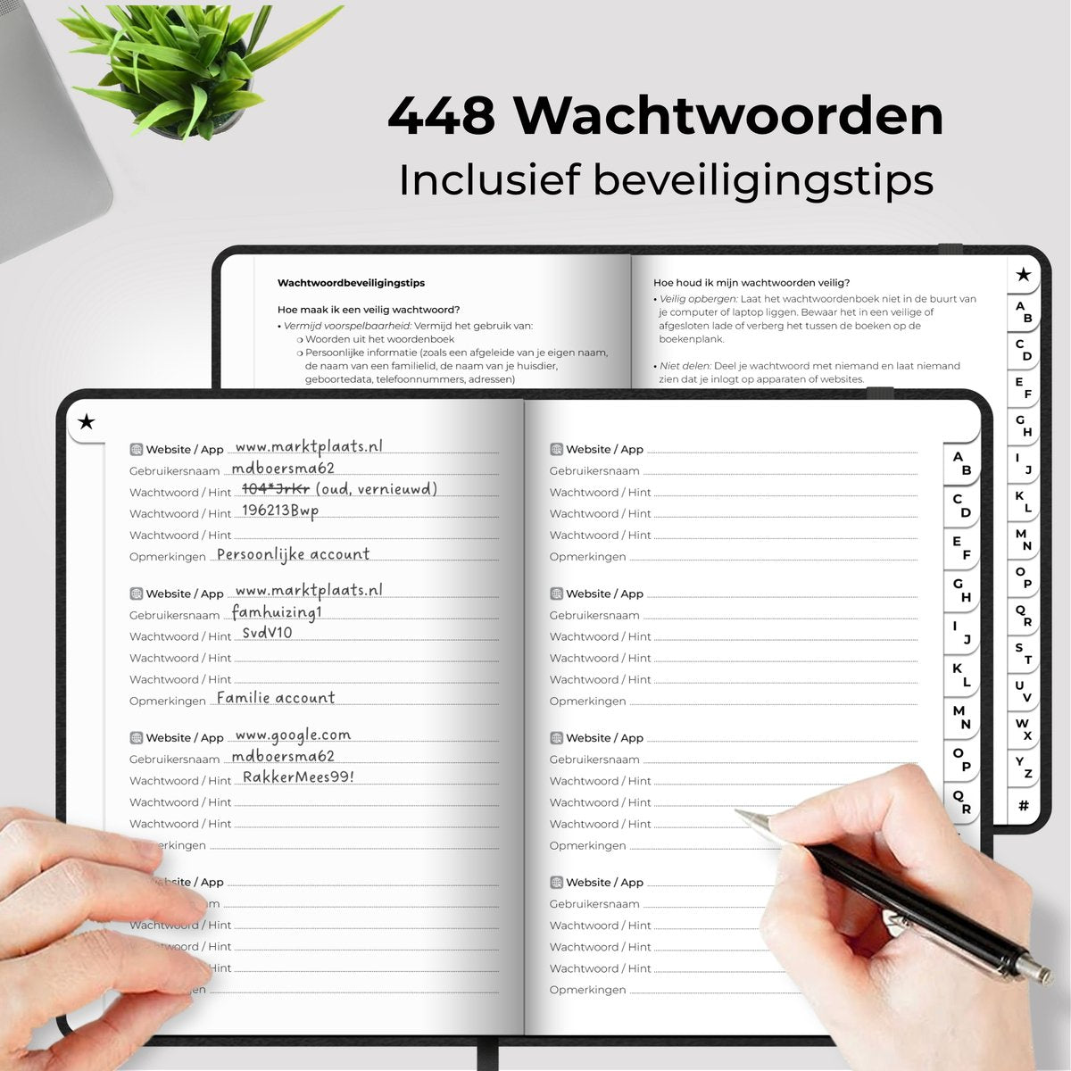 Systemyze Wachtwoordenboekje met Alfabet