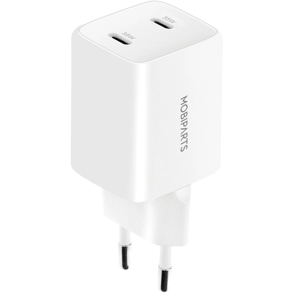 Mobiparts Adapter Dual USB-C 35W Wit