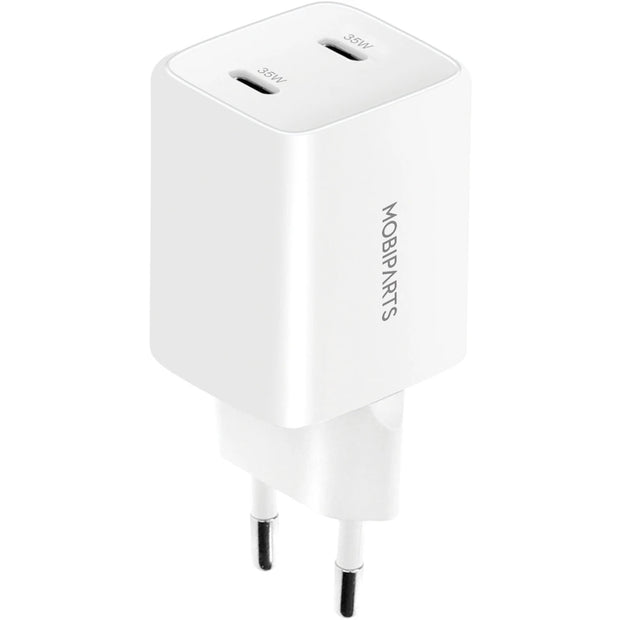 Mobiparts Adapter Dual USB-C 35W Wit