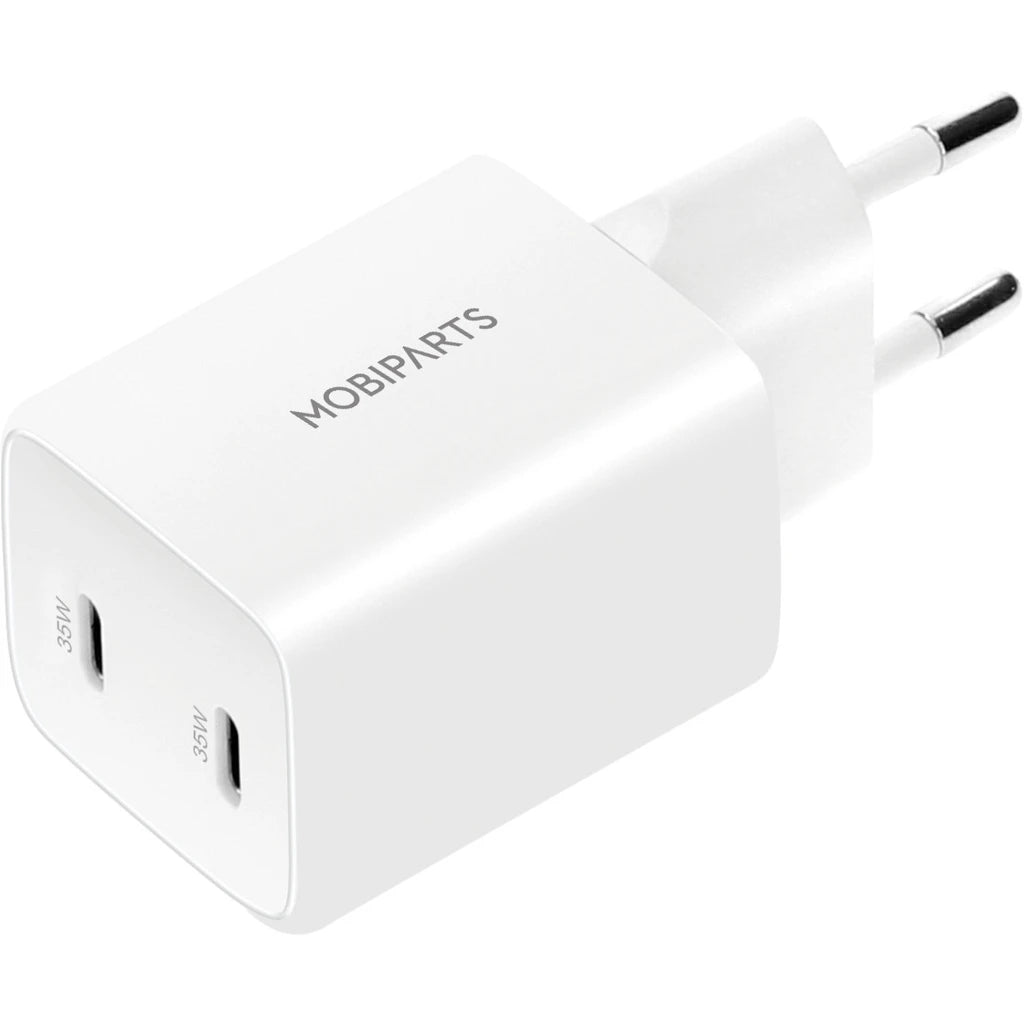 Mobiparts Adapter Dual USB-C 35W Wit