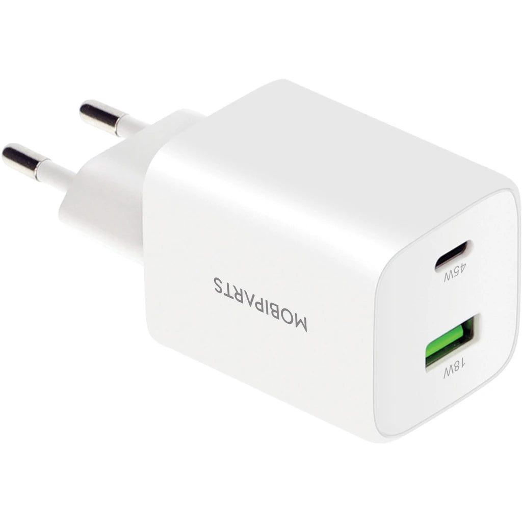 Mobiparts Adapter USB-C en USB-A 45W Wit