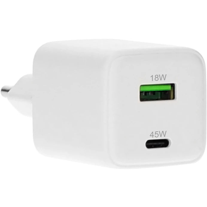 Mobiparts Adapter USB-C en USB-A 45W Wit
