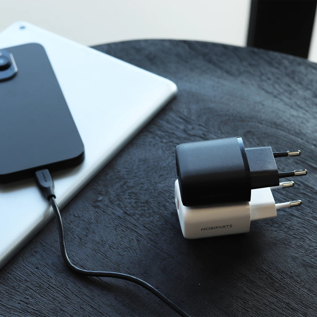 Mobiparts Adapter USB-C en USB-A 20W Zwart - met USB-C Kabel