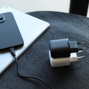 Mobiparts Adapter USB-C en USB-A 20W Zwart - met USB-C Kabel