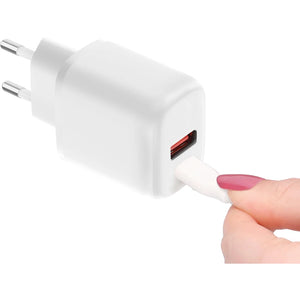Mobiparts Adapter USB-C en USB-A 20W Wit - met Lightning Kabel