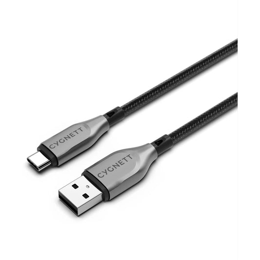 Cygnett Armoured Braided Kabel USB-A naar USB-C 50cm Zwart