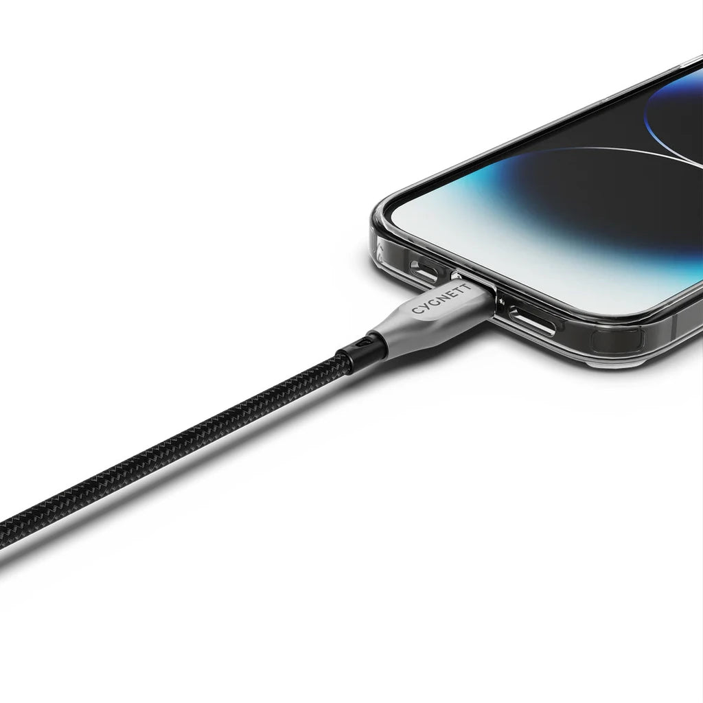 Cygnett Armoured Braided Kabel USB-C naar Lightning 50cm Zwart