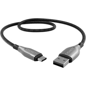 Cygnett Armoured Braided Kabel USB-A naar USB-C 50cm Zwart
