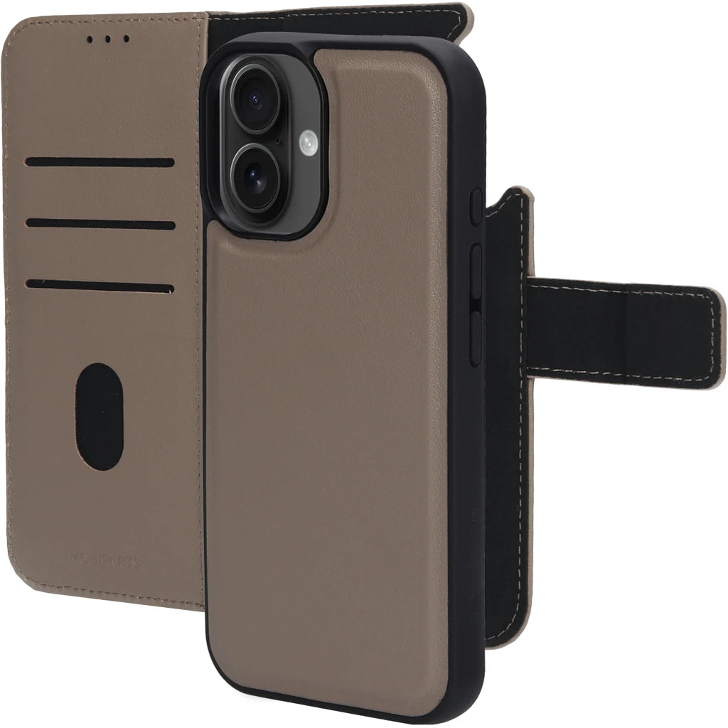 Mobiparts Leather 2 in 1 Wallet Case Apple iPhone Taupe