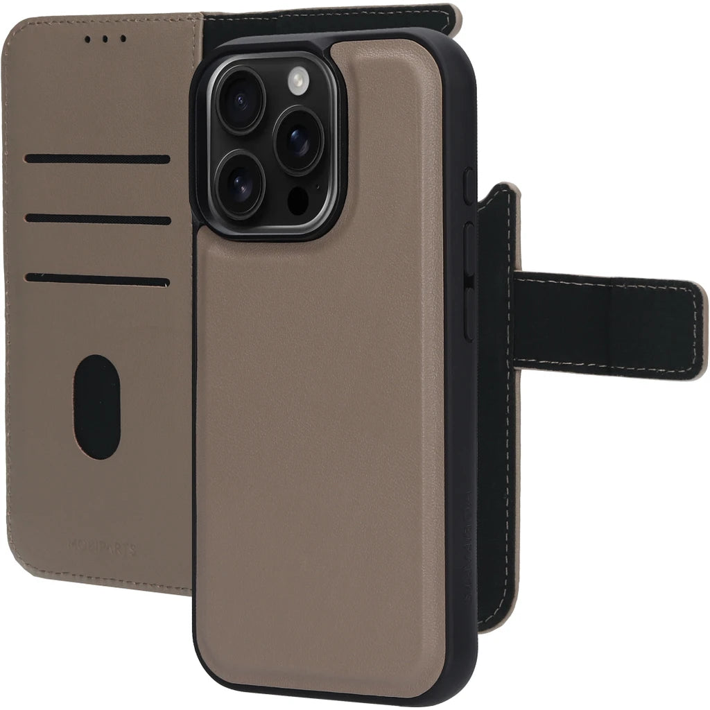 Mobiparts Leather 2 in 1 Wallet Case Apple iPhone Taupe