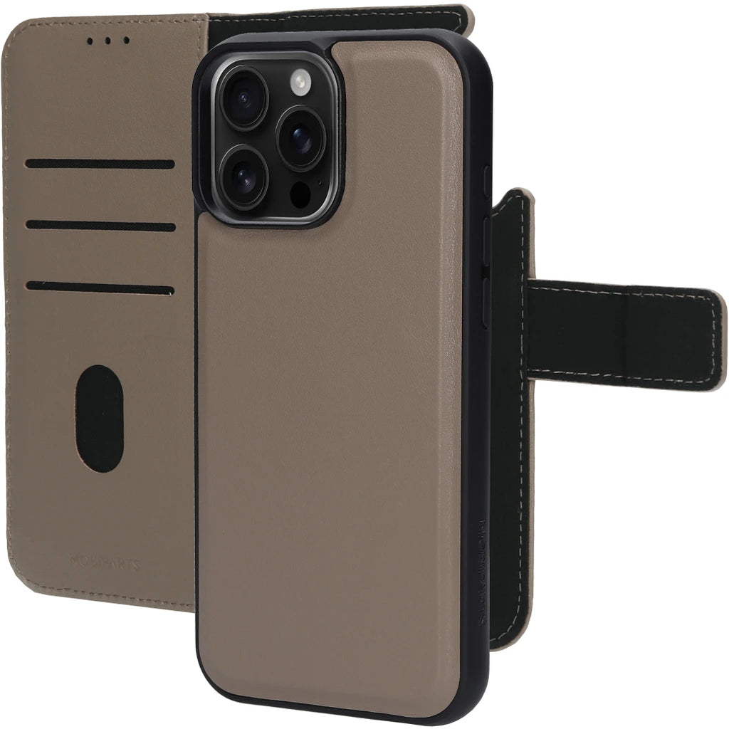Mobiparts Leather 2 in 1 Wallet Case Apple iPhone Taupe