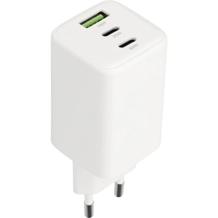 Mobiparts Adapter Dual USB-C en USB-A 65W Wit