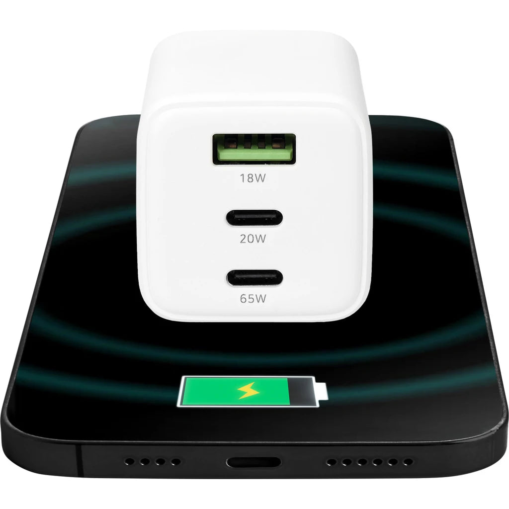 Mobiparts Adapter Dual USB-C en USB-A 65W Wit