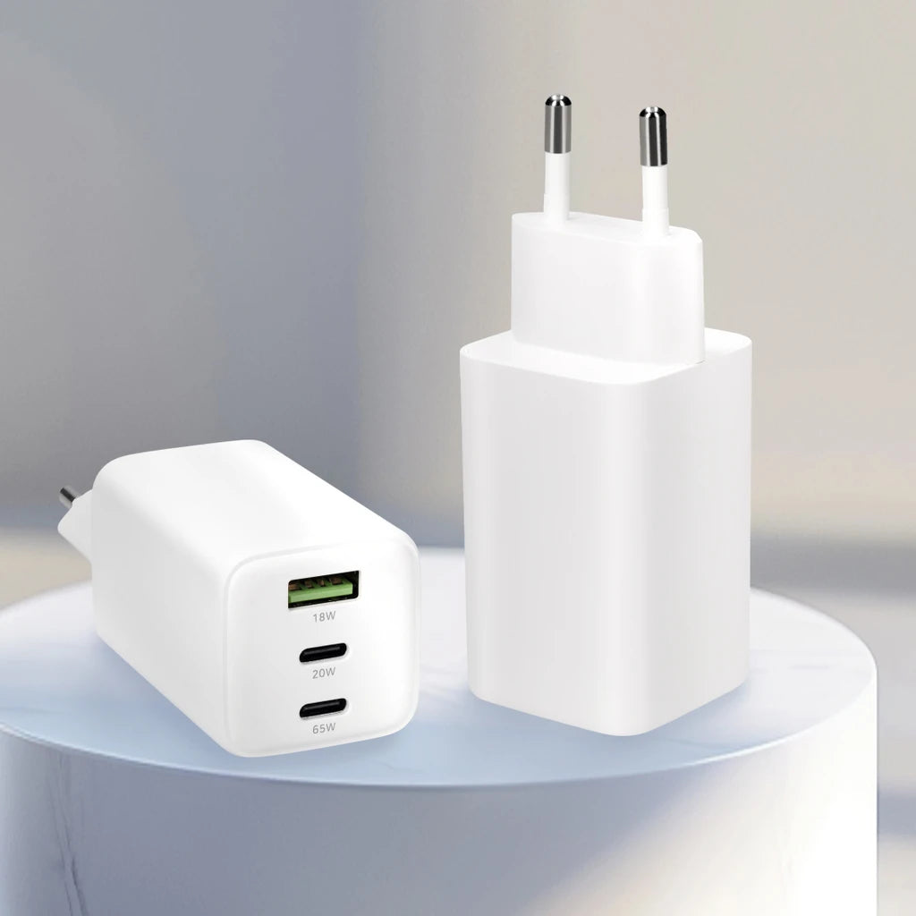 Mobiparts Adapter Dual USB-C en USB-A 65W Wit