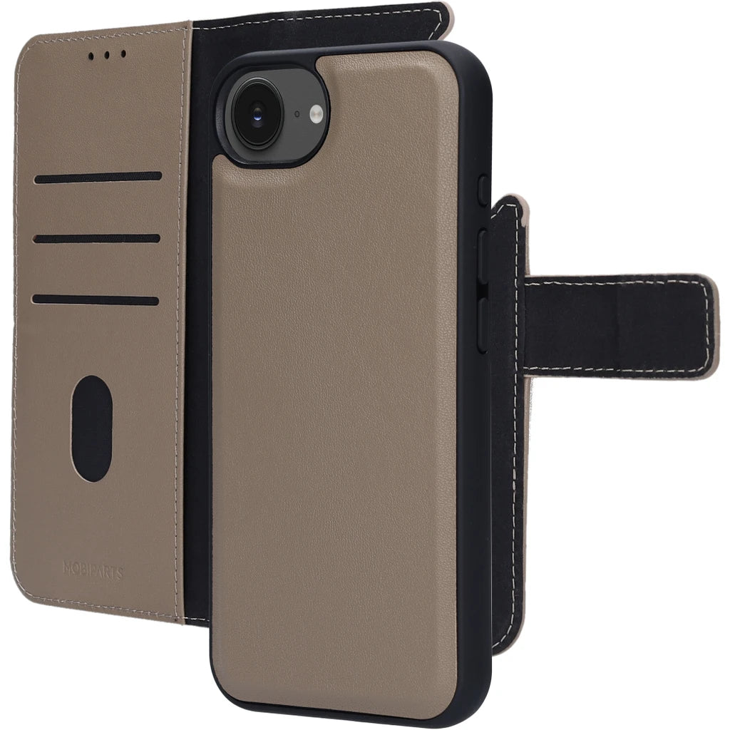 Mobiparts Leather 2 in 1 Wallet Case Apple iPhone Taupe