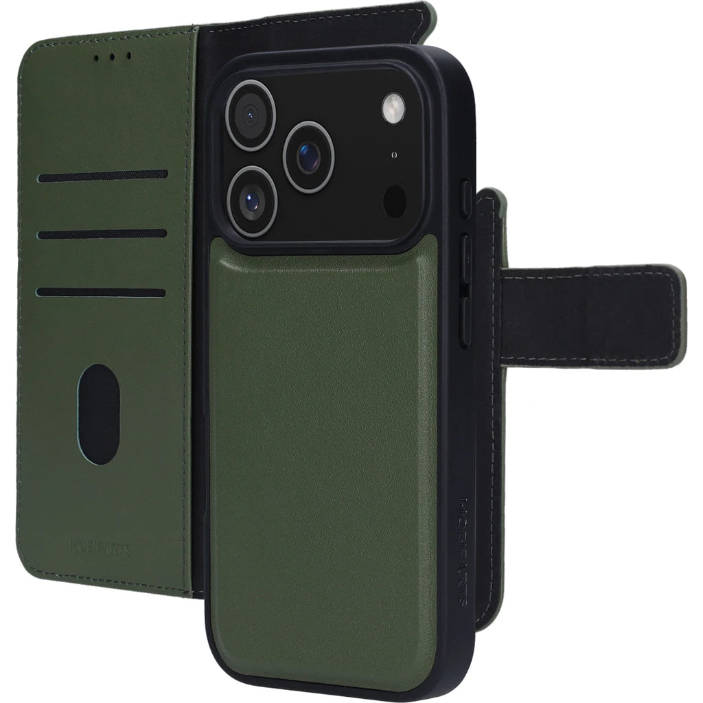 Mobiparts Leather 2 in 1 Wallet Case Apple iPhone Groen