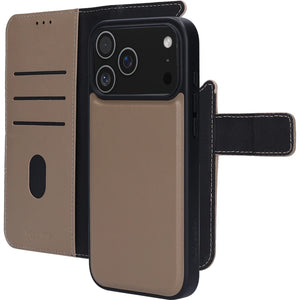 Mobiparts Leather 2 in 1 Wallet Case Apple iPhone Taupe
