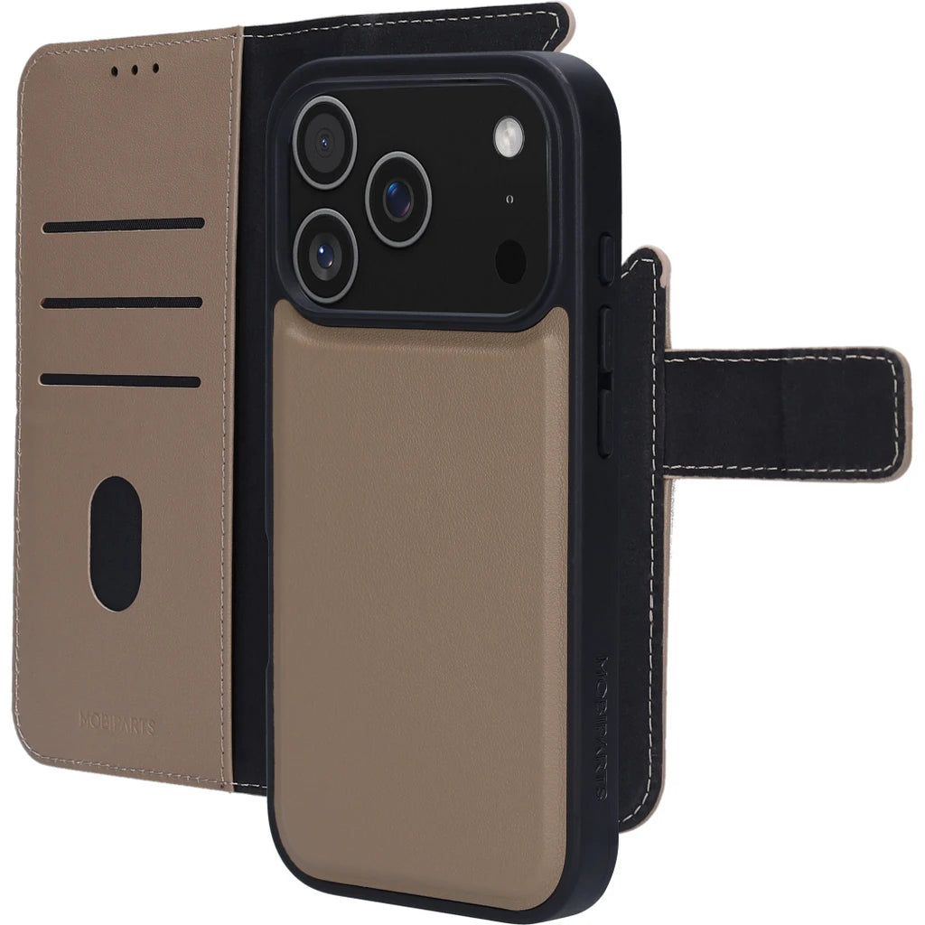 Mobiparts Leather 2 in 1 Wallet Case Apple iPhone Taupe