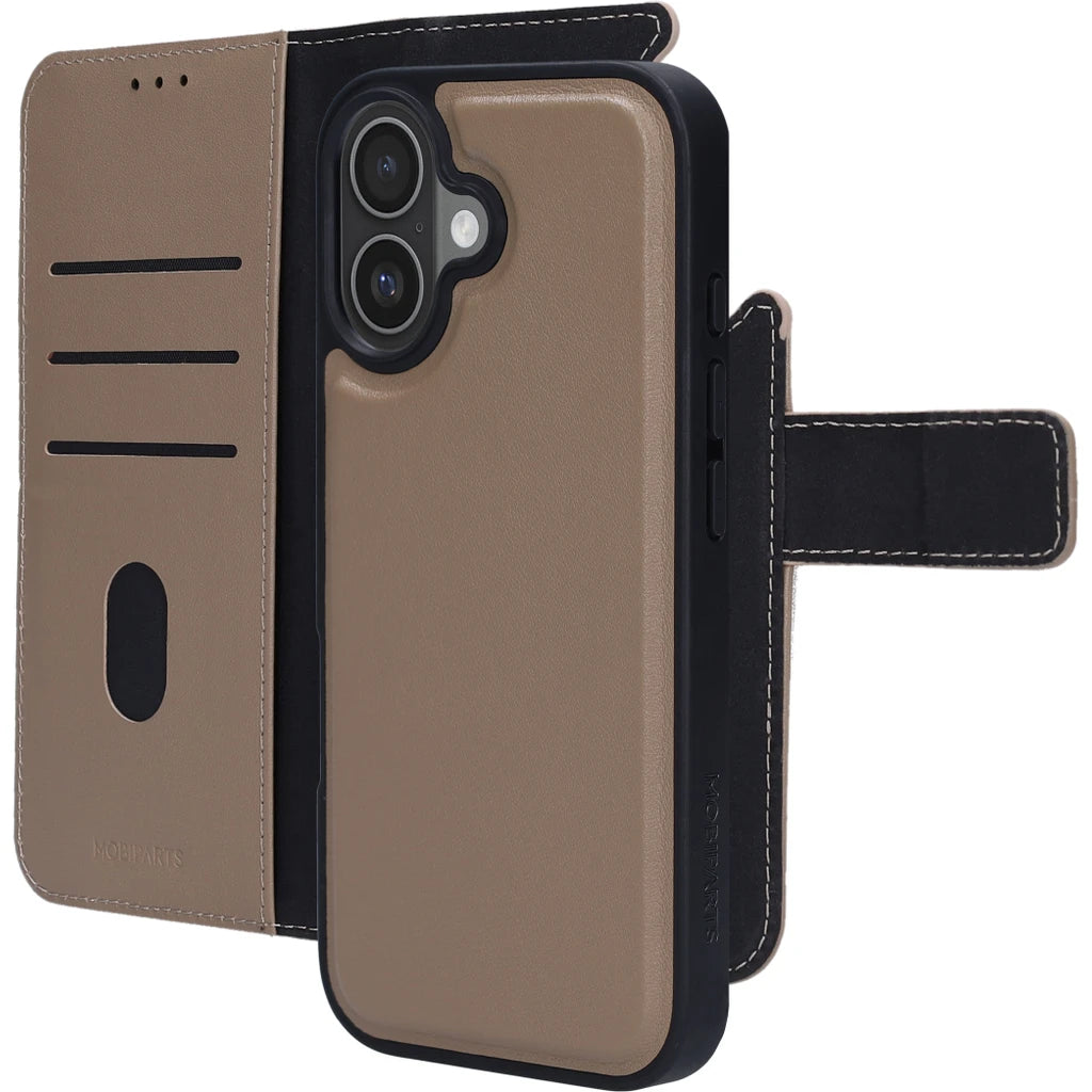 Mobiparts Leather 2 in 1 Wallet Case Apple iPhone Taupe