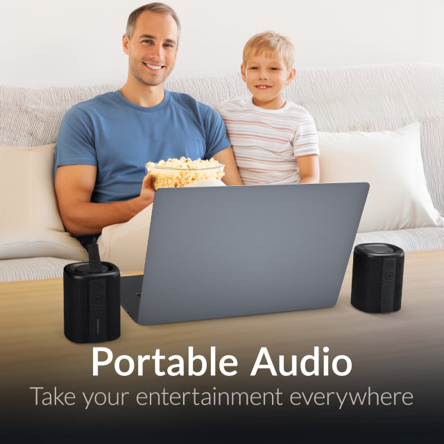 Mobilize 2 in 1 Bluetooth Speakers Zwart