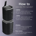 Mobilize 2 in 1 Bluetooth Speakers Zwart