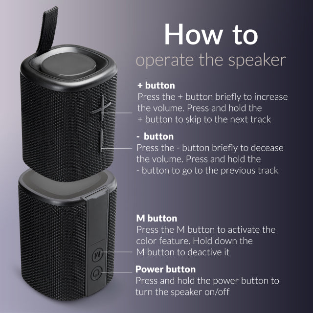 Mobilize 2 in 1 Bluetooth Speakers Zwart