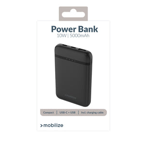 Mobilize Powerbank 5000mAh 10W Zwart