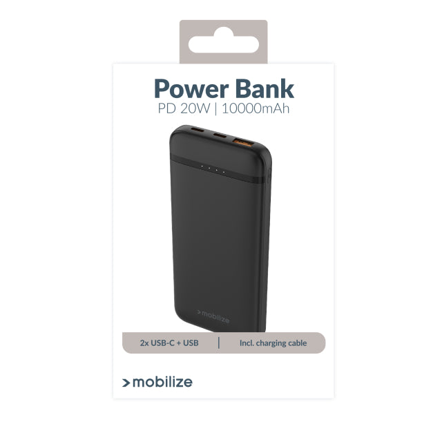 Mobilize Powerbank 10000mAh 20W Zwart