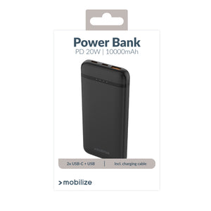 Mobilize Powerbank 10000mAh 20W Zwart