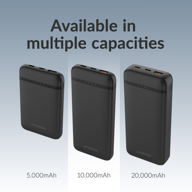 Mobilize Powerbank 10000mAh 20W Zwart
