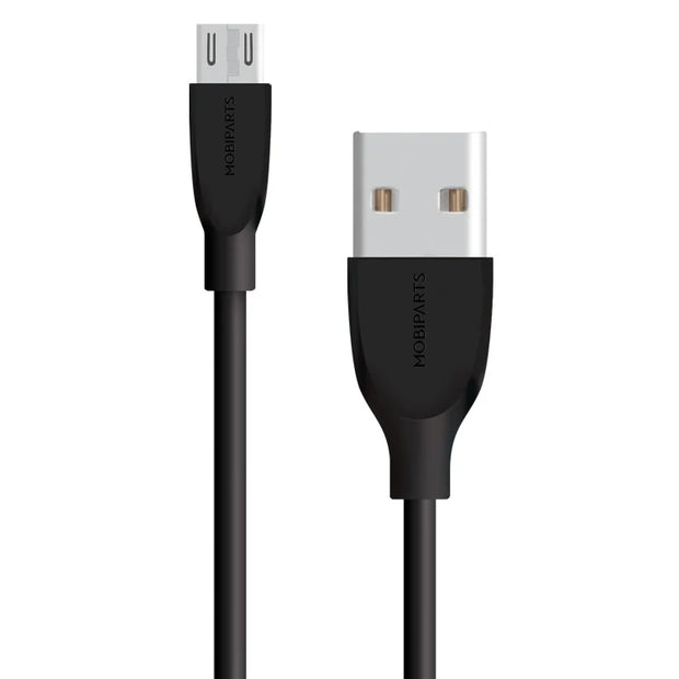 Mobiparts USB-A naar Micro-USB kabel 1m Zwart