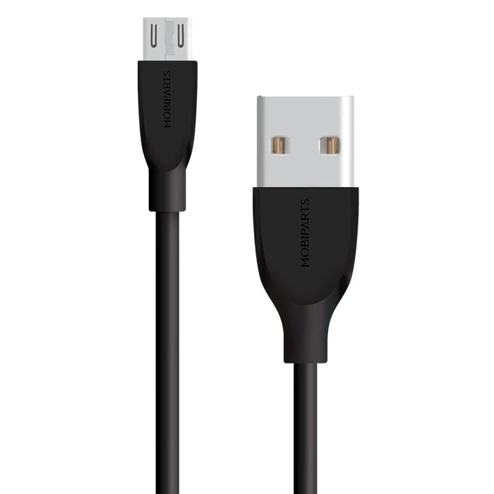 Mobiparts USB-A naar Micro-USB kabel 1m Zwart
