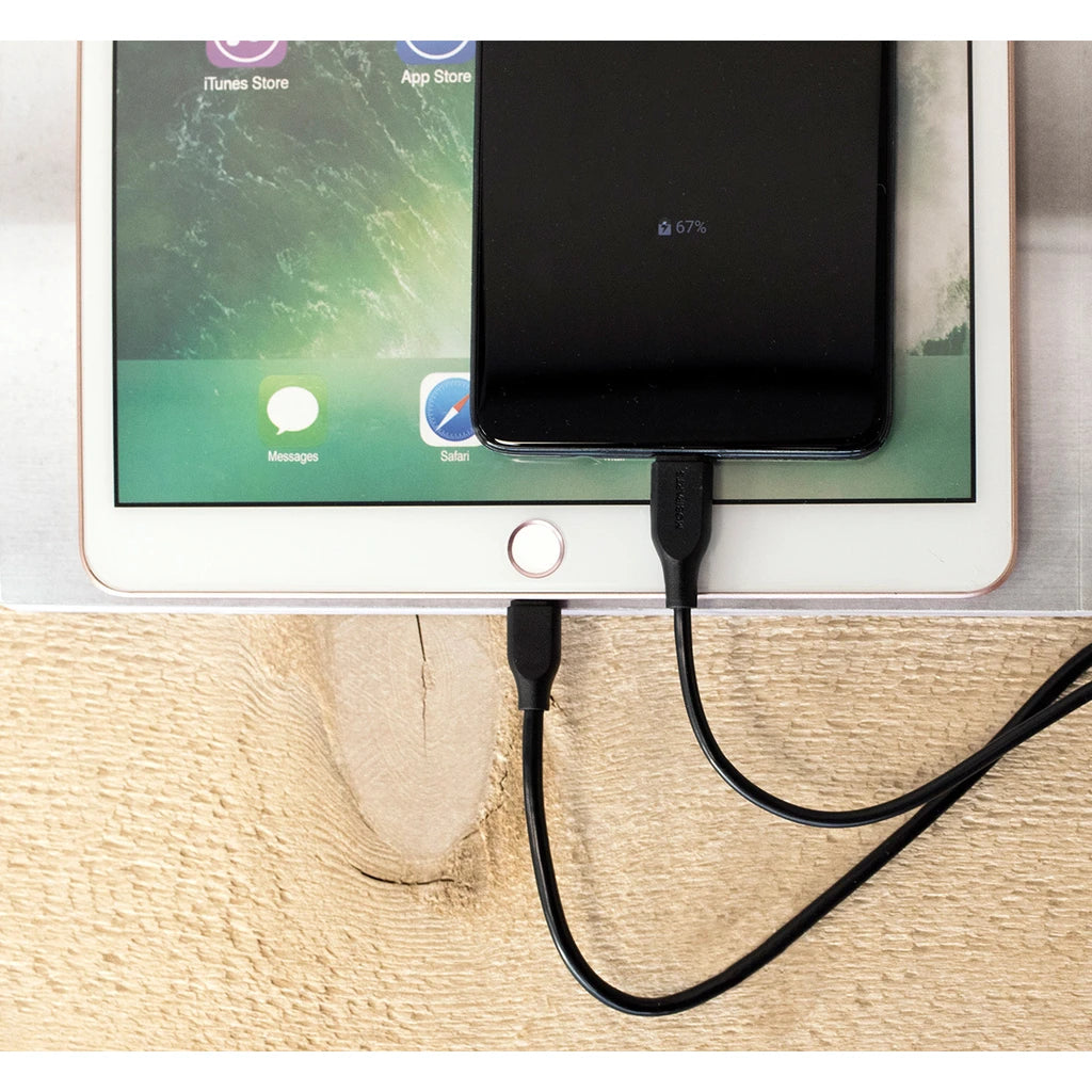 Mobiparts USB-C naar USB-A kabel 1m Zwart