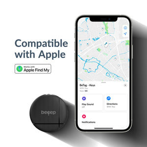 Beeep BeTag Apple Tracker met sleutelhanger Zwart