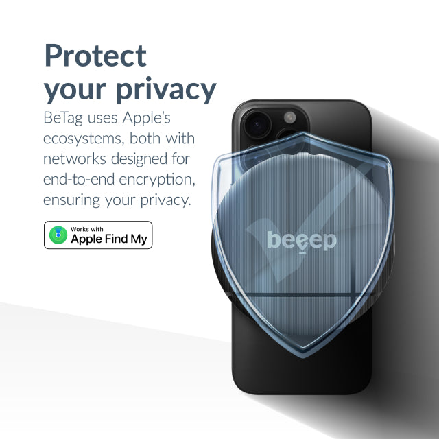 Beeep BeTag Apple Tracker met sleutelhanger Zwart