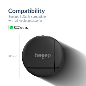 Beeep BeTag Apple Tracker met sleutelhanger Zwart