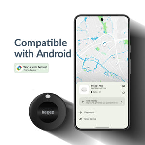 Beeep BeTag Android Tracker met sleutelhanger Zwart
