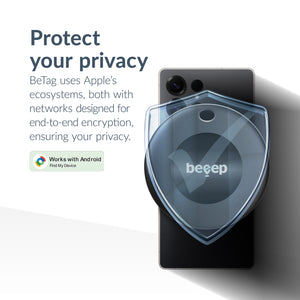 Beeep BeTag Android Tracker met sleutelhanger Zwart