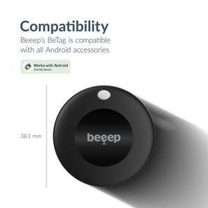 Beeep BeTag Android Tracker met sleutelhanger Zwart