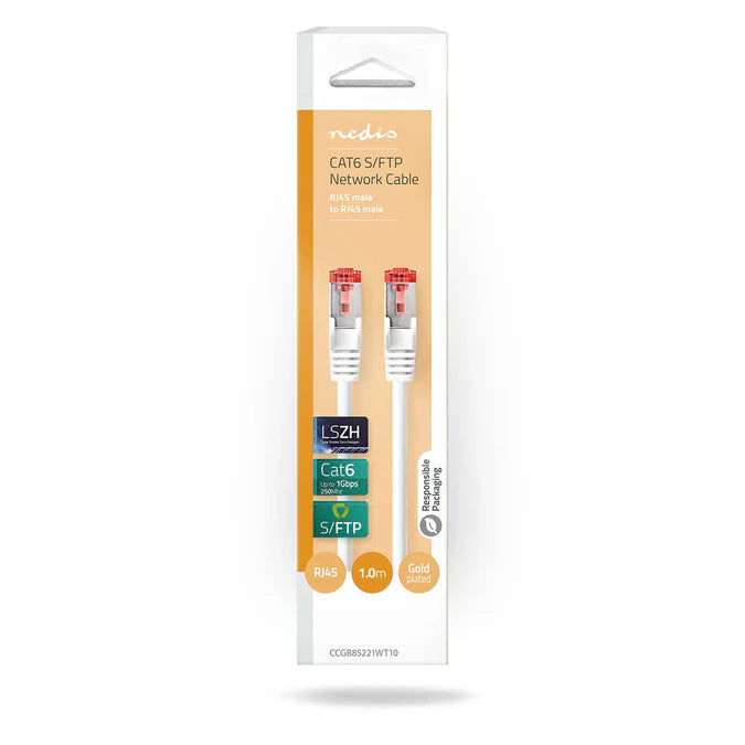 Nedis CAT6 Netwerkkabel RJ45 Wit