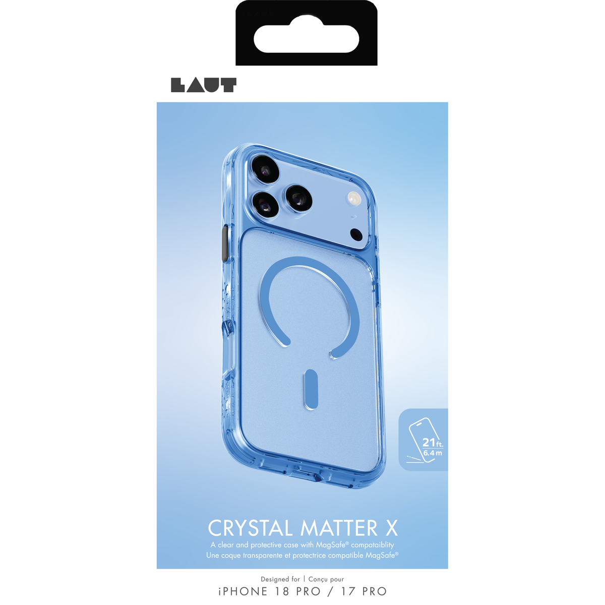 Laut Crystal Matter X MagSafe Hoesje - iPhone 18 Pro / 17 Pro - Gletsjer